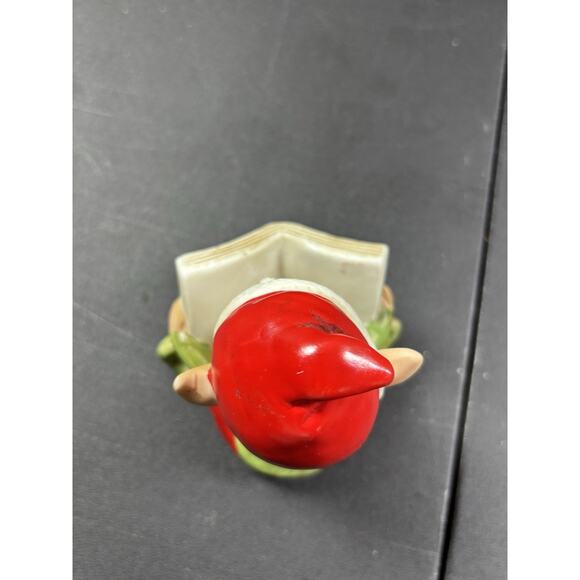 Vtg Christmas Elf Reading Book HOMCO Ceramic Figure - Picture 5 of 7